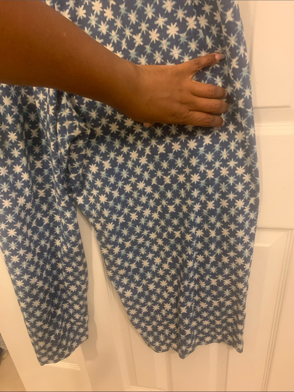 Universal Thread Blue Floral Print Jumpsuit - Picture 8 of 8